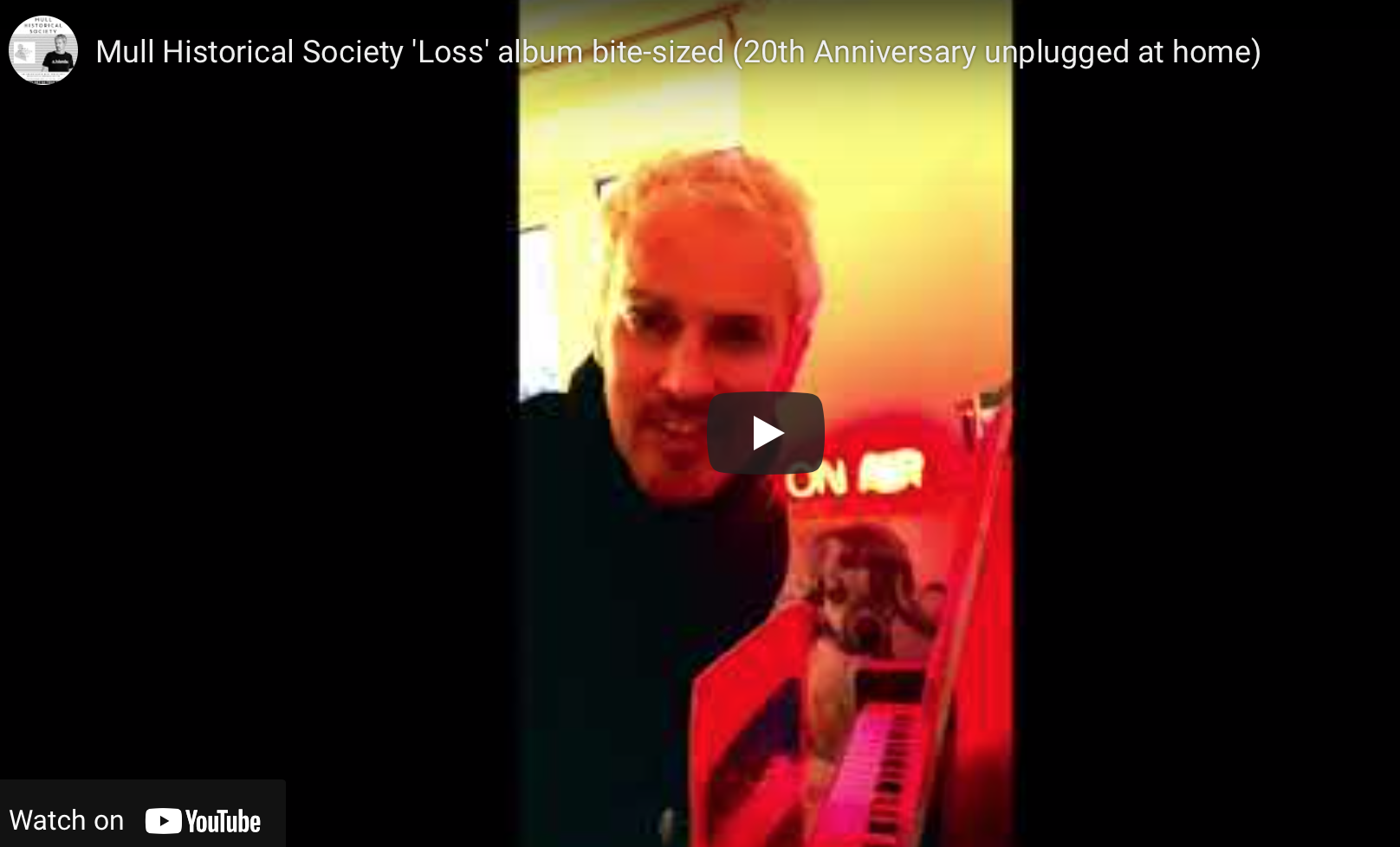 Colin comes to you and plays MHS debut album ‘Loss’ (unplugged) from home – if you were affected by the Glasgow show postponement!